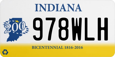 IN license plate 978WLH