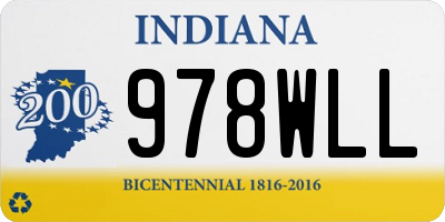 IN license plate 978WLL
