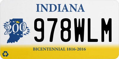 IN license plate 978WLM