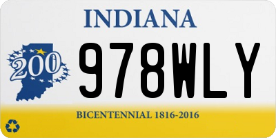 IN license plate 978WLY
