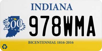 IN license plate 978WMA