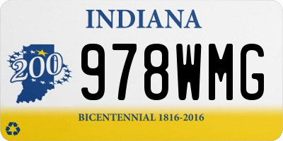 IN license plate 978WMG