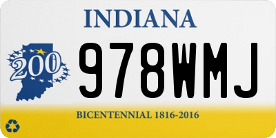 IN license plate 978WMJ