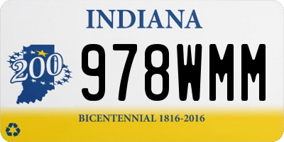 IN license plate 978WMM