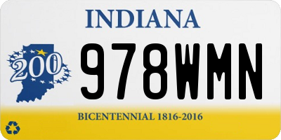 IN license plate 978WMN