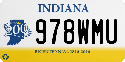 IN license plate 978WMU