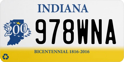 IN license plate 978WNA