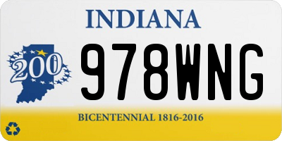 IN license plate 978WNG