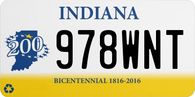 IN license plate 978WNT