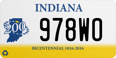IN license plate 978WO