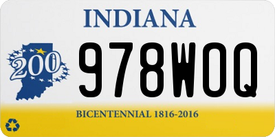IN license plate 978WOQ