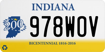 IN license plate 978WOV