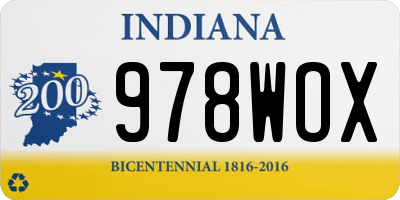 IN license plate 978WOX