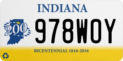 IN license plate 978WOY