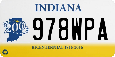IN license plate 978WPA