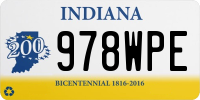 IN license plate 978WPE