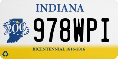 IN license plate 978WPI