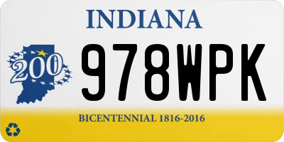 IN license plate 978WPK