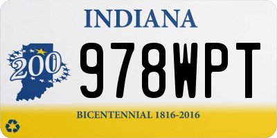 IN license plate 978WPT