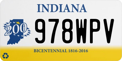 IN license plate 978WPV