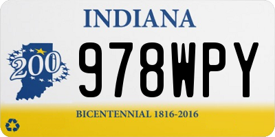 IN license plate 978WPY