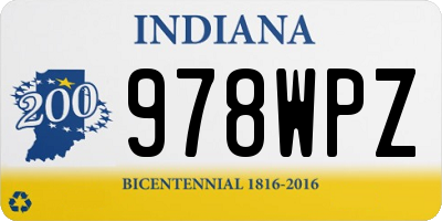 IN license plate 978WPZ