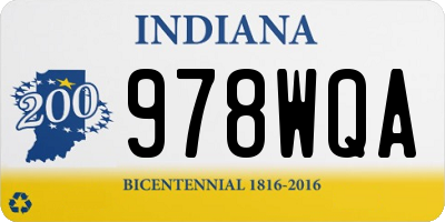 IN license plate 978WQA