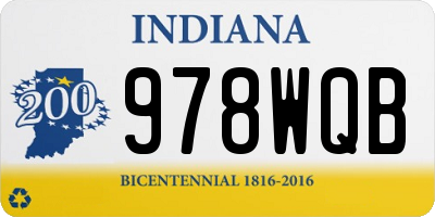 IN license plate 978WQB