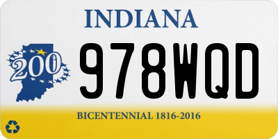 IN license plate 978WQD