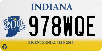IN license plate 978WQE
