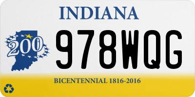 IN license plate 978WQG