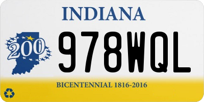 IN license plate 978WQL
