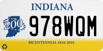 IN license plate 978WQM