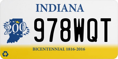 IN license plate 978WQT