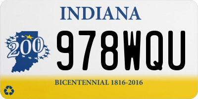IN license plate 978WQU