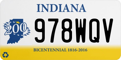 IN license plate 978WQV