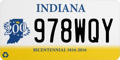 IN license plate 978WQY