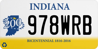 IN license plate 978WRB