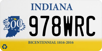 IN license plate 978WRC