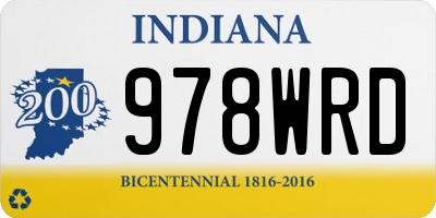 IN license plate 978WRD