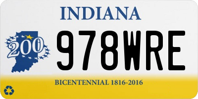 IN license plate 978WRE