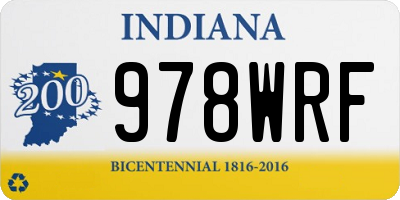 IN license plate 978WRF