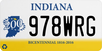 IN license plate 978WRG