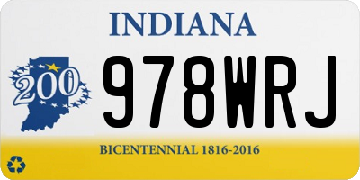 IN license plate 978WRJ