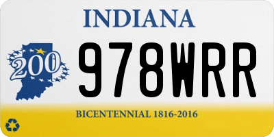 IN license plate 978WRR