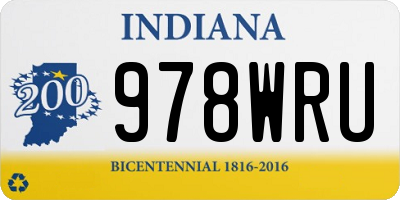 IN license plate 978WRU