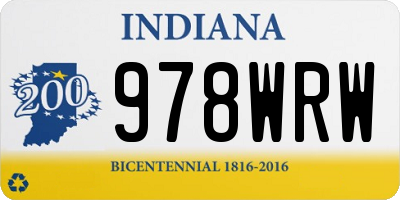 IN license plate 978WRW