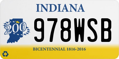 IN license plate 978WSB