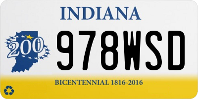 IN license plate 978WSD