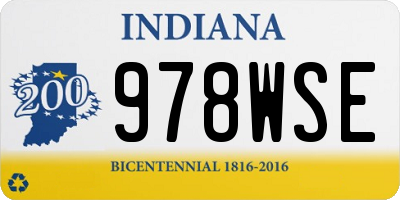 IN license plate 978WSE